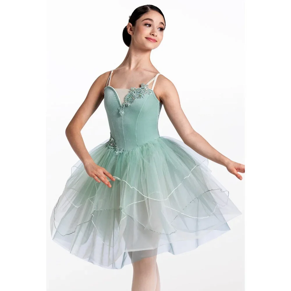 Pre-Owned Dance Costume Weissman 14673 Medium Child Sage Ballet